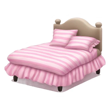 pink bed with ruffles and zebra print sticker