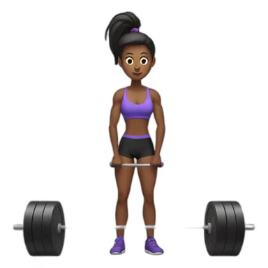 woman deadlift sticker
