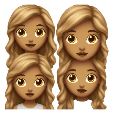 caramel long hair gorl with brown eyes and pretty lips  sticker