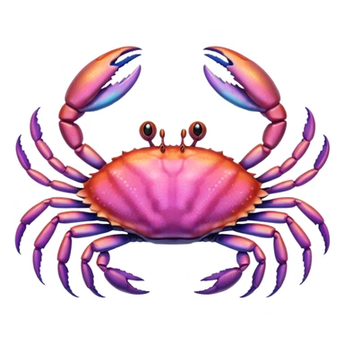 Soft Pink iridescent crab sticker