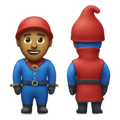 Bouclier rouge avec un bonnome bleu de dans  sticker