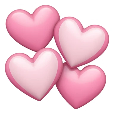 corazones blancos  y rosado sticker