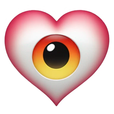 Heart with a blinking eye  sticker