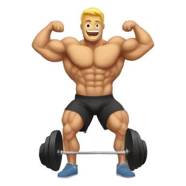 muscle gym sticker