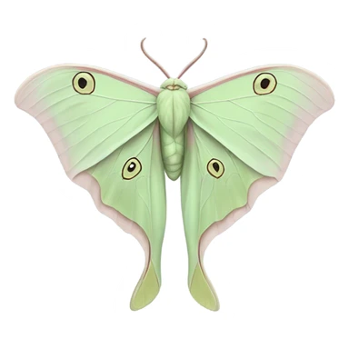 Luna moth gray sticker