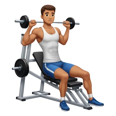 a guy doing leg-press sticker
