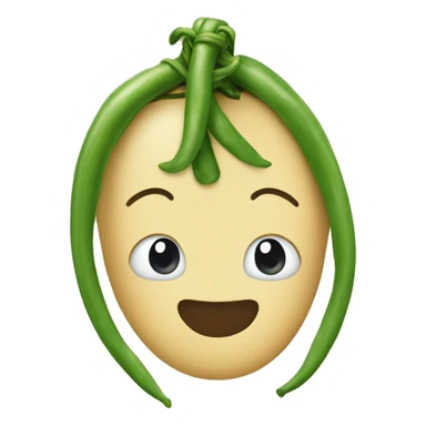 Personified string bean sticker