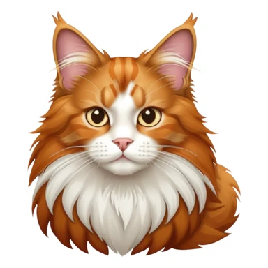 fluffy maine coon cat sticker