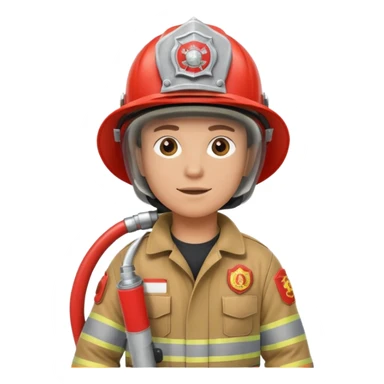 Firefighter with Hose sticker