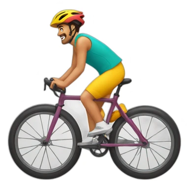 cuatro personas bicicleta colores sticker