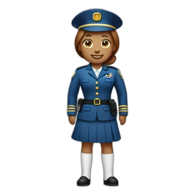 gingerbread woman in uniform sticker