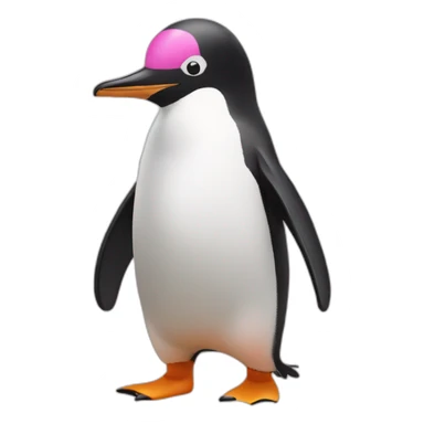 Pinguin who’s wearing a pink shorts sticker