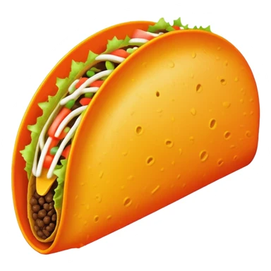 Neon orange taco shell empty sticker