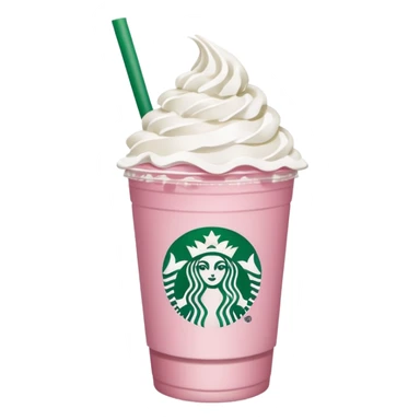 pink drink from star bucks that has the logo whip cream sticker
