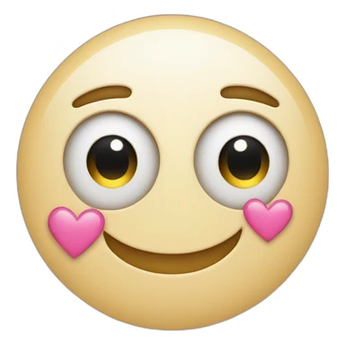 Smiling face with smiling eye and three heart sticker