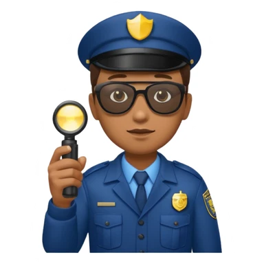 school security, sun glasses, holding flashlight sticker