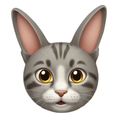 cat with rabbit ear sticker