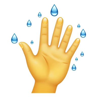 Wet fingers sticker