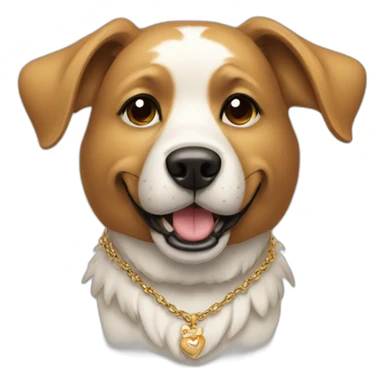 dog with necklace sticker
