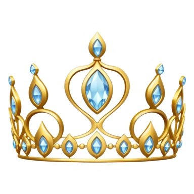 iced golden tiara with diamonds sticker