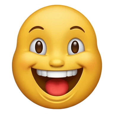 Classic iPhone laughing emoji but crazy sticker