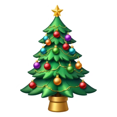 Lit Xmas tree sticker