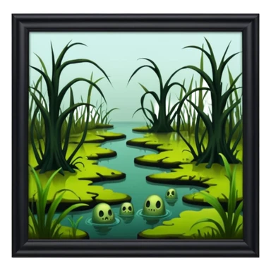 horror swamp sticker