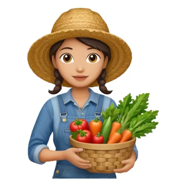 female farmer sticker