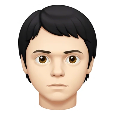 evan peters black hair sticker