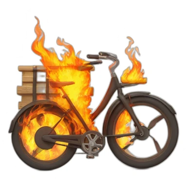 cargo bike on fire sticker
