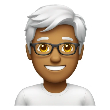 smiling person who works on a laptop sticker