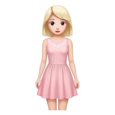 pastel pink spring dress short sticker