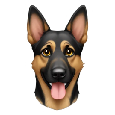 german sheppard black sticker