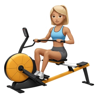 female on air rower sticker