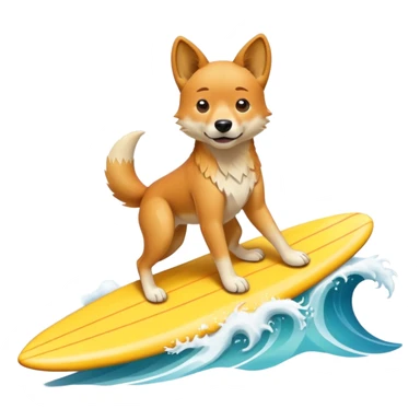Dingo surfing sticker
