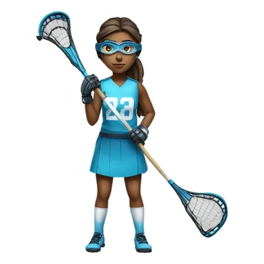 Girl lacrosse player sticker