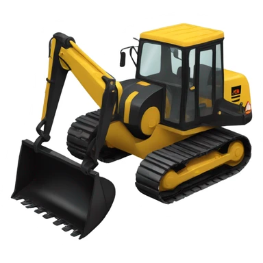black excavator sticker