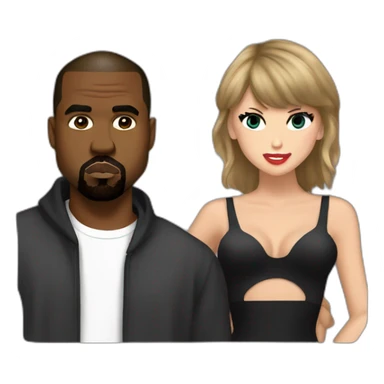 Kanye west with taylor Swift sticker