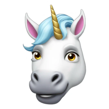 grumpy unicorn with approval stamp sticker