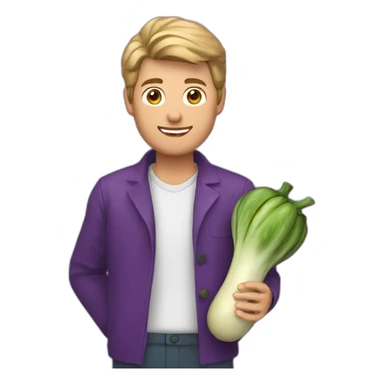 christopher luxon holding eggplants sticker