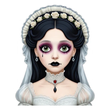 Lene Lovich like victorian creepy bride sticker