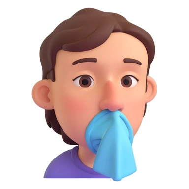 runny nose with a cold sticker