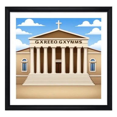 greek gymnasium sticker