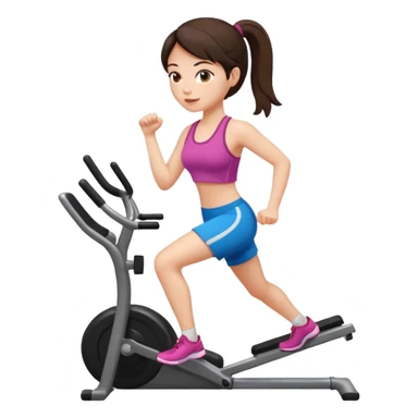 Brunette girl working out sticker
