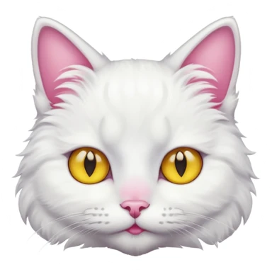 white cat with yellow eyes  sticker