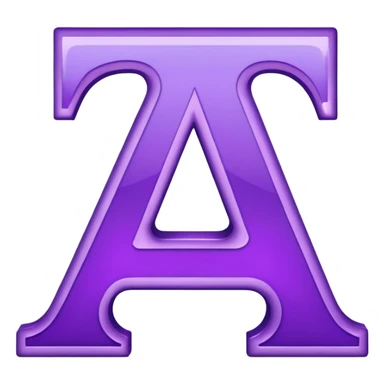 purple capital letter alphabet sticker