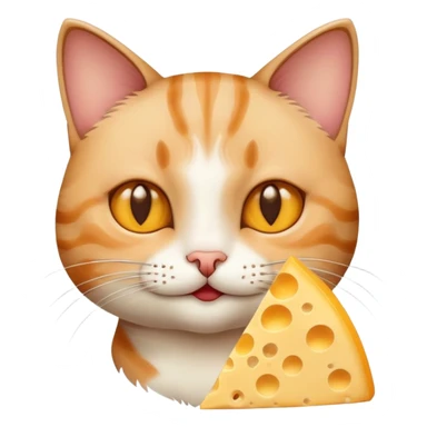 Cat who loves cheese very much sticker