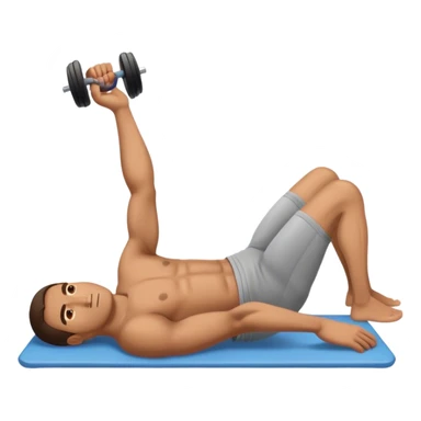 lying down man weighted glute bridges sticker