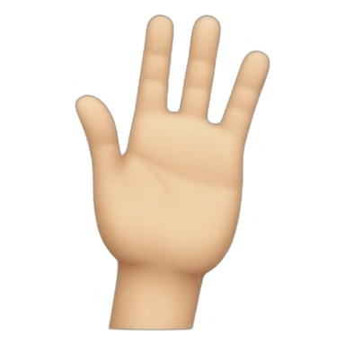 Closed hand waving bye emoji with thumb close to fingers sticker