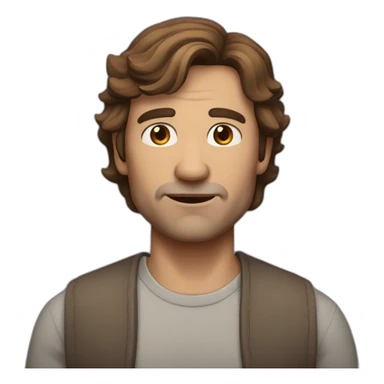 middle age man with borwn hair brown eyes sticker